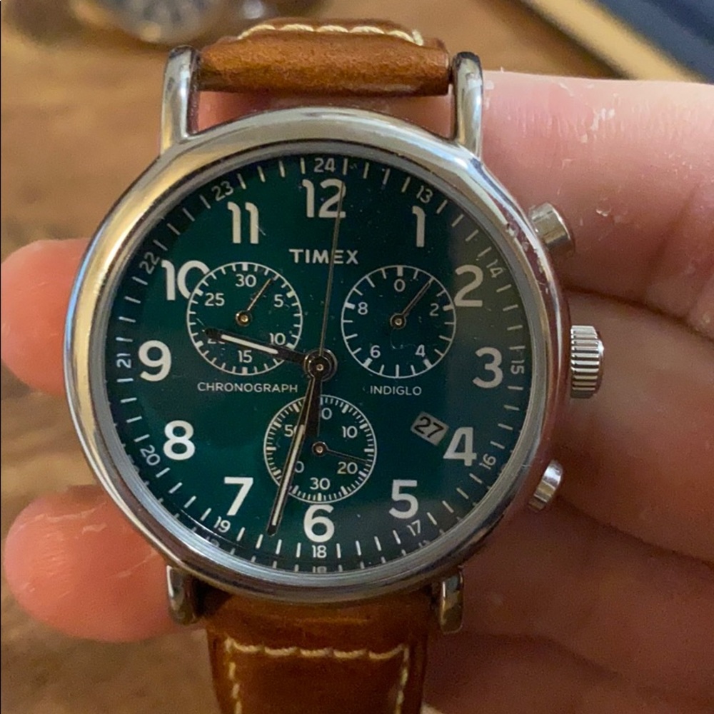 Green Timex Chronograph